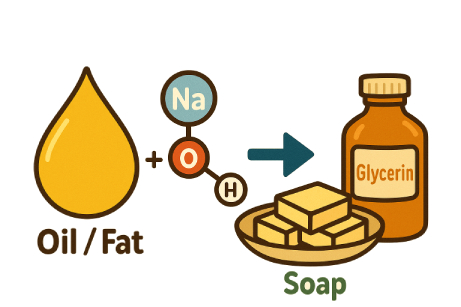 Saponification reaction